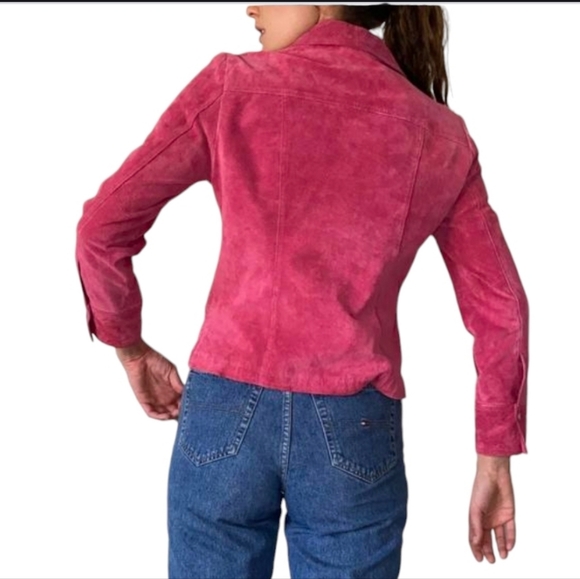 Vintage Live a Little Suede Jacket Size S - Picture 2 of 10